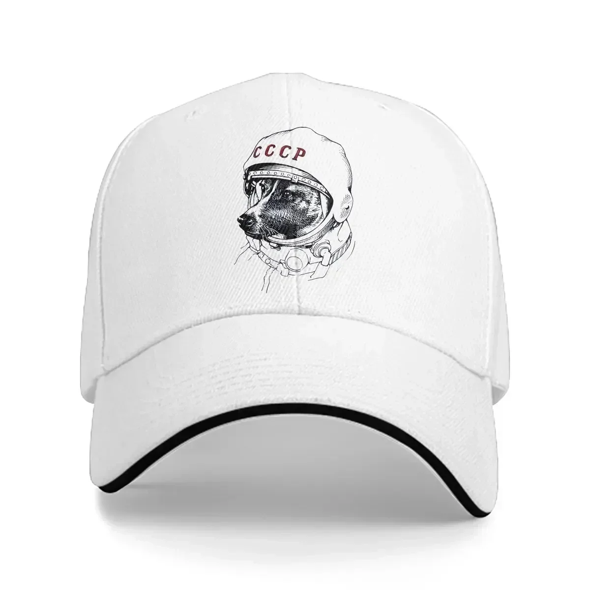 Summer Cap Sun Visor Laika Space Traveler Hip Hop Caps Russian USSR CCCP Cowboy Hat Peaked Hats