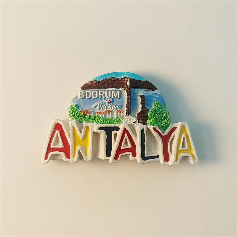 Турция, Эгейское море, Анталия, буквы, 3D стереоскопические, сувениры для туризма, живопись из смолы, украшение дома, магниты на холодильник