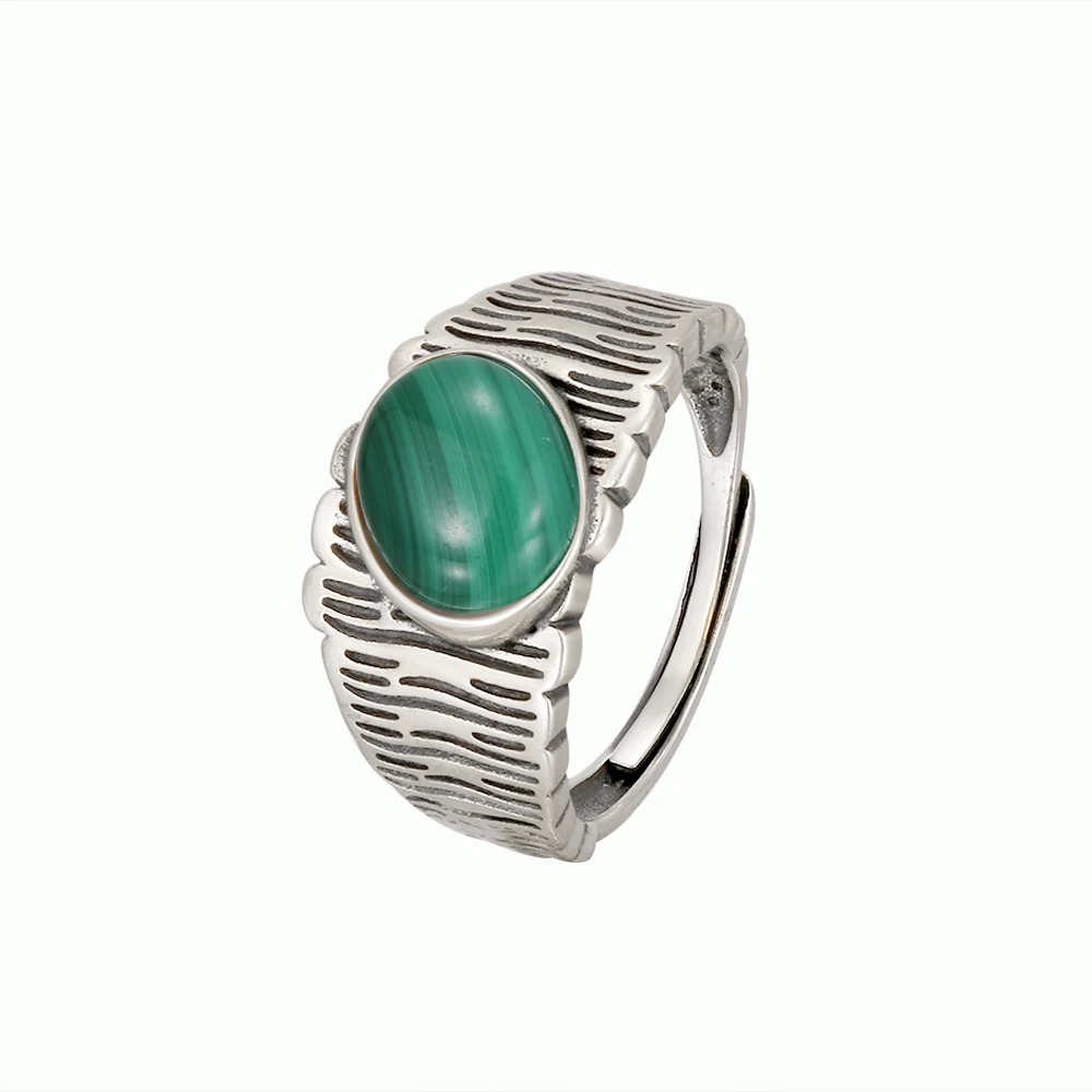 100% s925 sterling silver vintage style ring paired with natural turquoise women\'s ring, party jewelry, neutral couple ring