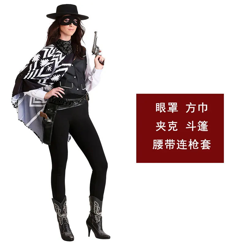 Halloween Cosplay Costume Halloween Stage Performance Role Play Woman Robber Assassin Costume Funny Fancy Dress Up