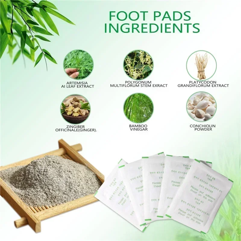 10-100pcs Foot Patch Bamboo Pads Toxins Remover Cleansing Detox Foot Sticker Improve Sleep Slimming Body Shaping Foot Care Tool