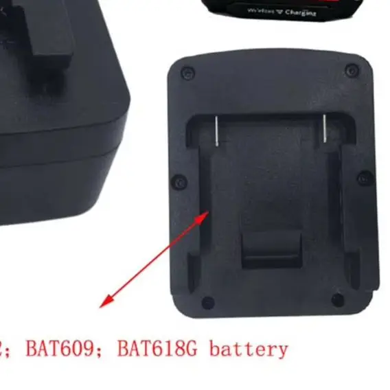18V Battery Adapter Converter For BAT622 BAT609 BAT618G To Power Tool Black Plastic High Power Application Accessory