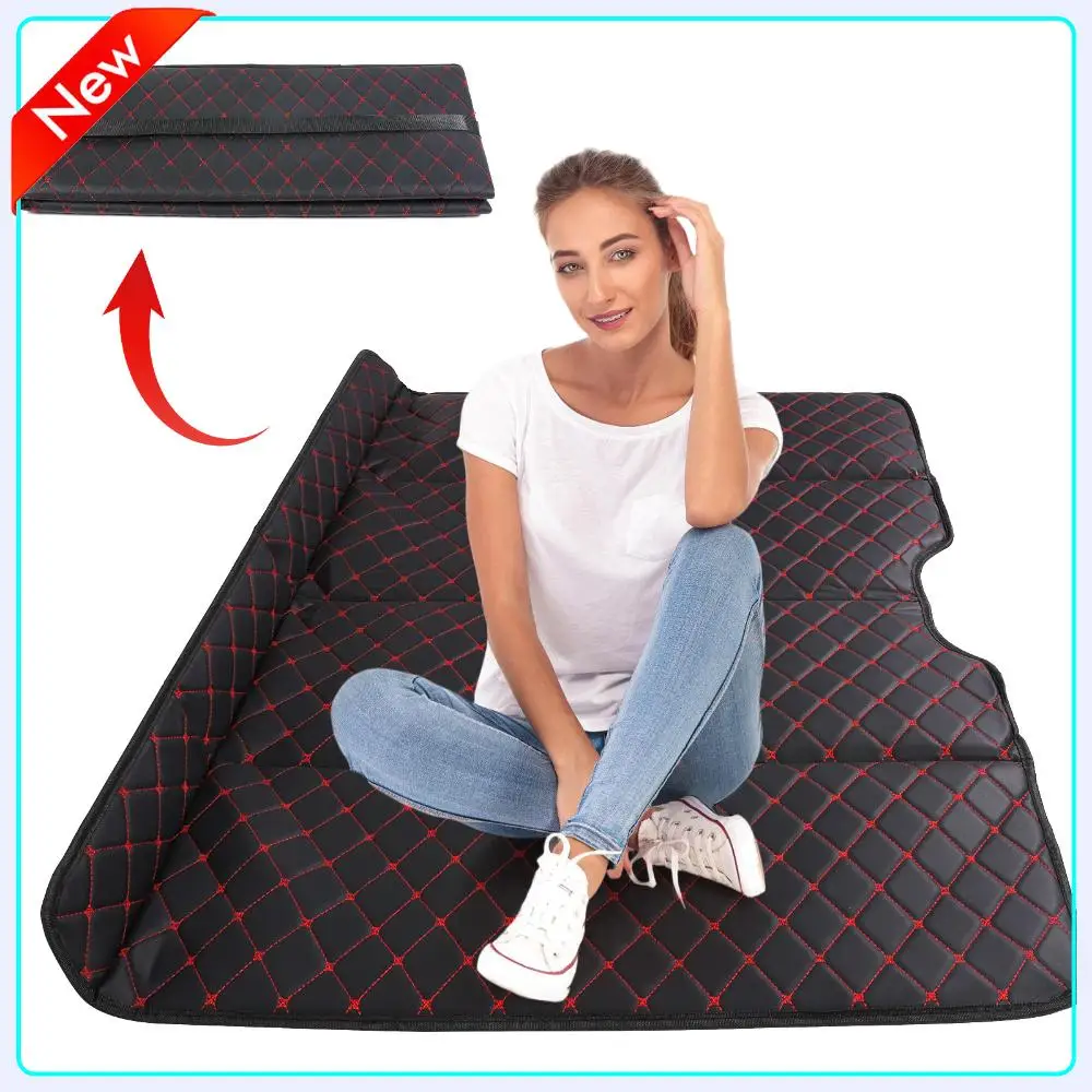 

Car Mattress PU Leather Portable Back Seat Travel Mattress Universal Car Back Seat Folding Bed Mattress for Car Traveling