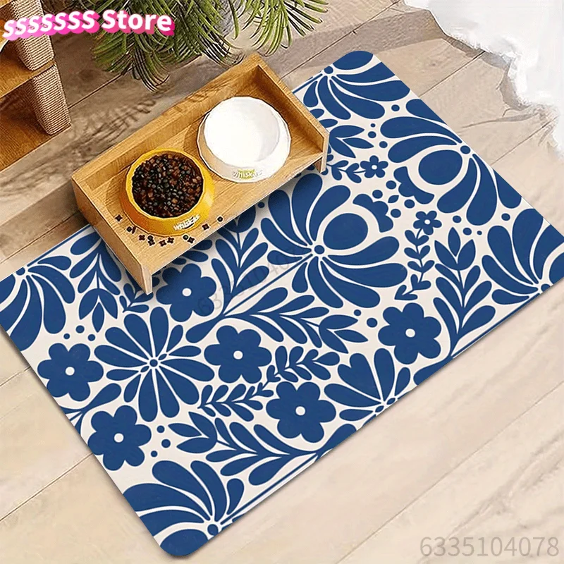 Long-lasting draining mat. Quick drying, waterproof surface. Convenient to flush clean. Fit bathroom, kitchen and desktop use