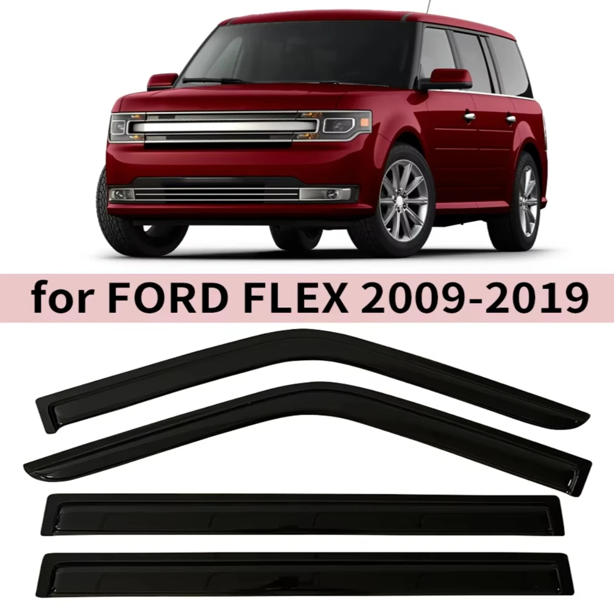 

Window Visor for FORD FLEX 2009 2010 2011 2012 2013 2014 2015 2016 2017 2018 2019 Wind Deflectors Rain Guards Door Visor Vent