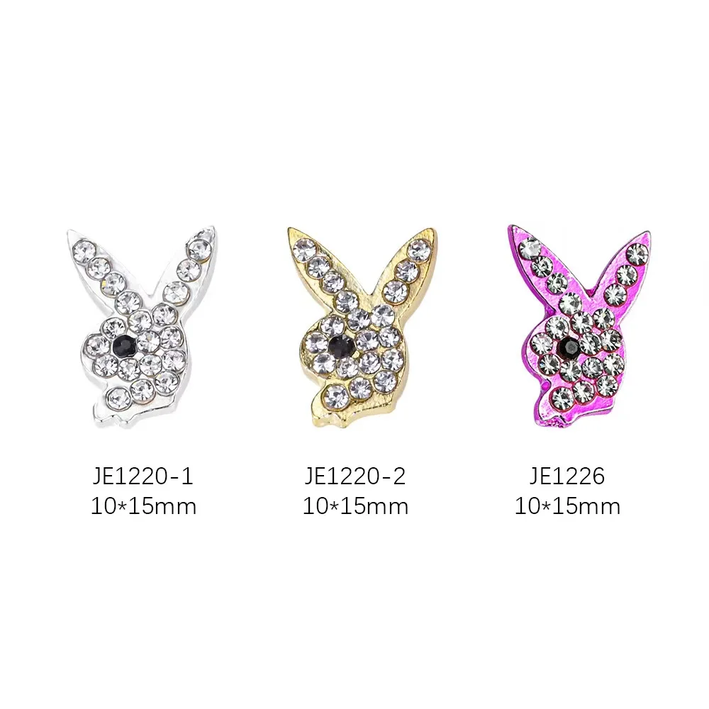 10pcs Hot sale 3D Bunny Nail Charms Alloy Pearl Jewelry Crystal for DIY Manicure Nail Art Decorations Accessories