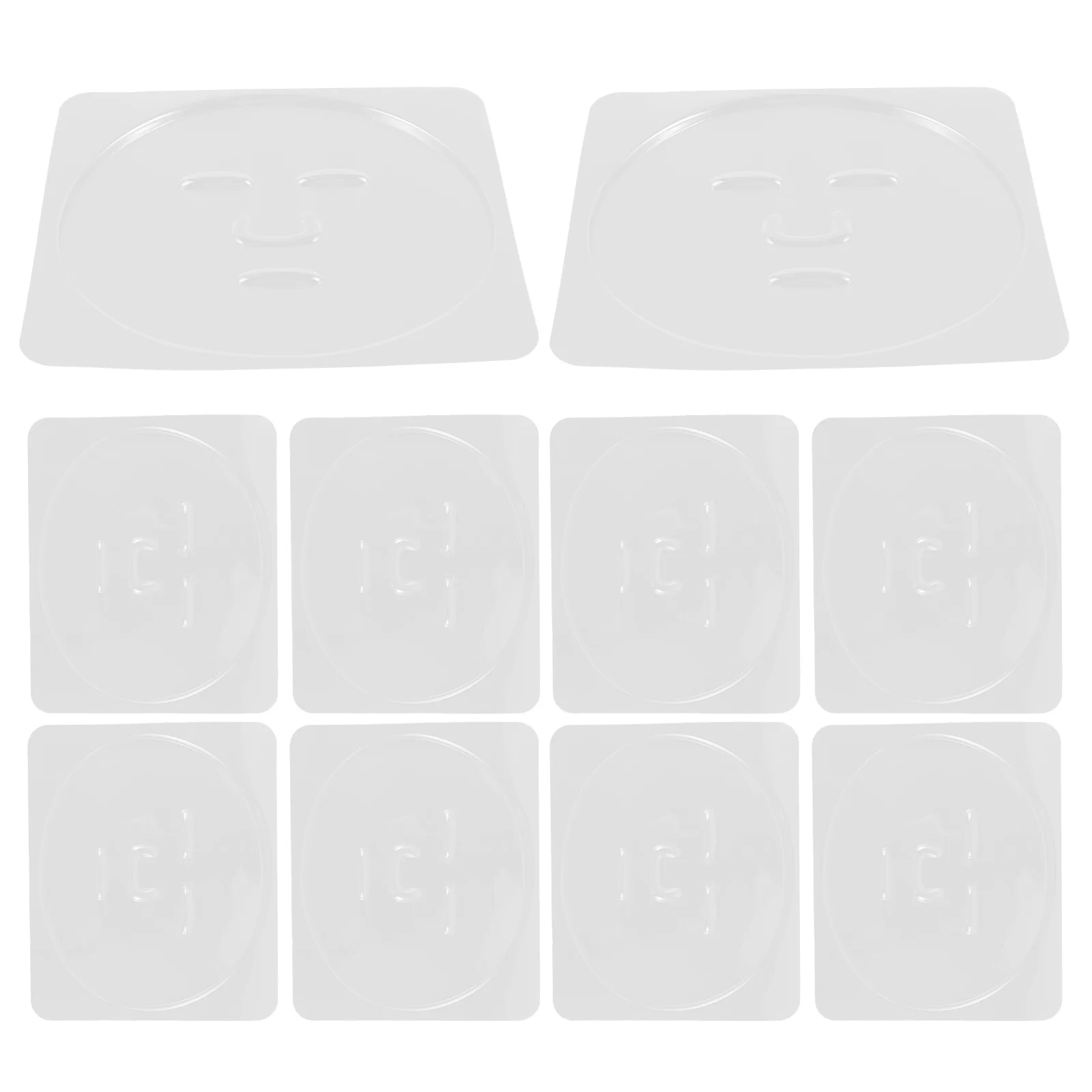 

10Pcs Facial Mask Tray Mold Transparent Plastic Reusable DIY Seaweed Face Mask Plates Portable Mold Tool for Homemade Skincare