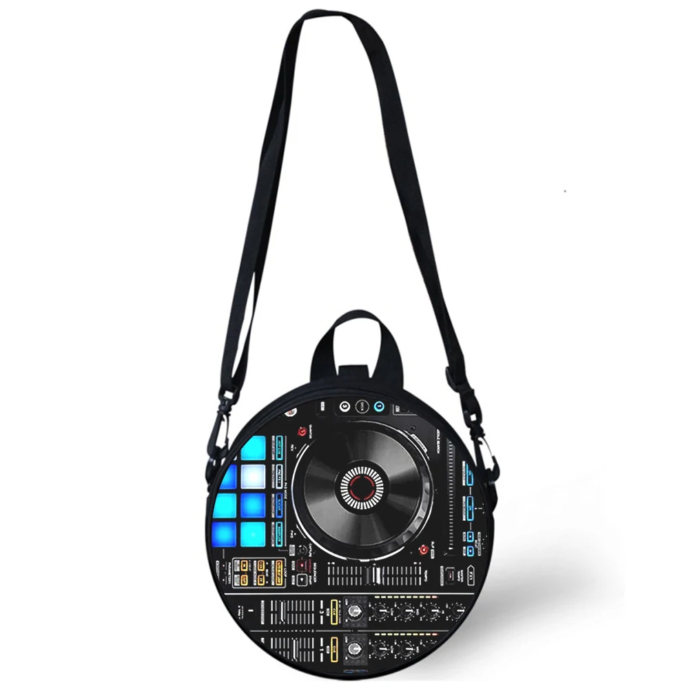 electronic music DJ Controller Mixer Child kindergarten Bag Print Crossbody Shoulder Bags For School Women Mini Round Bagpacks