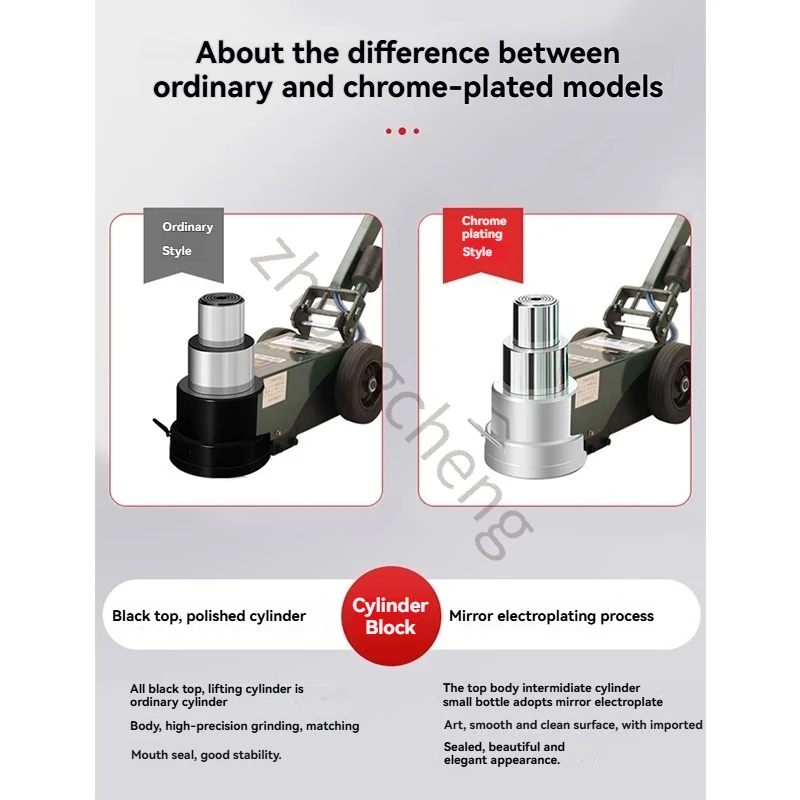 1pc Horizontal Pneumatic Jack Hydraulic 30T Heavy-duty Truck Repair Dedicated Pneumatic Jack