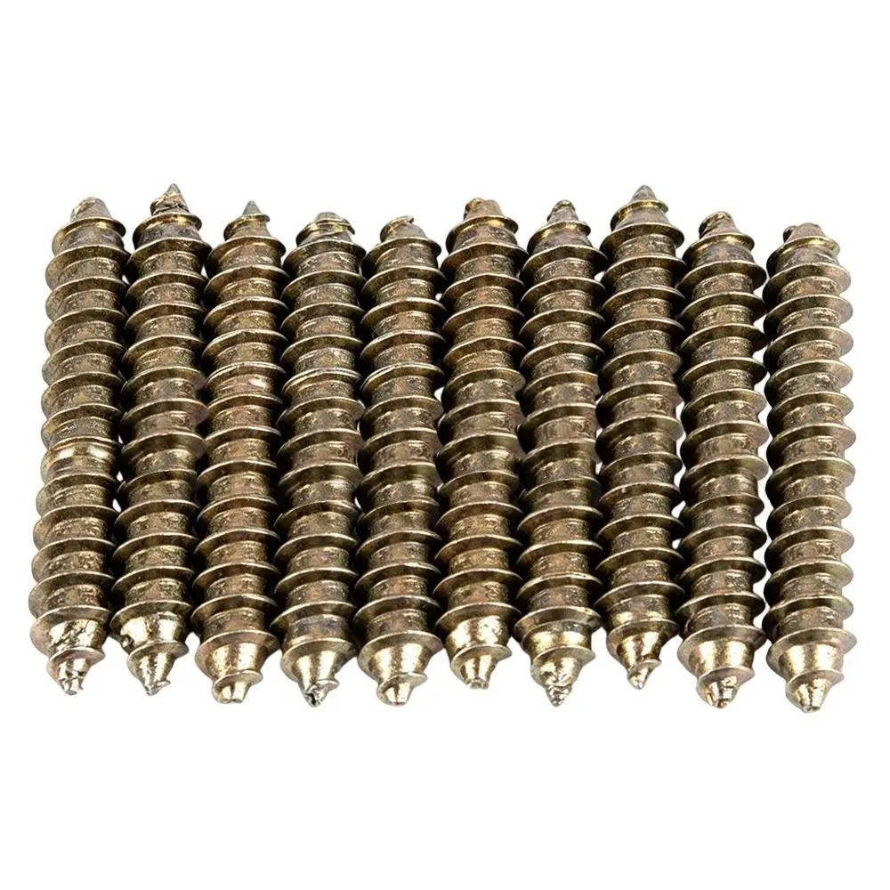 20pcs Practical Double Ended Dowel Screws Self-Tapping Thread 6*40mm Connector Fasteners Wood Fasteners Woodworking