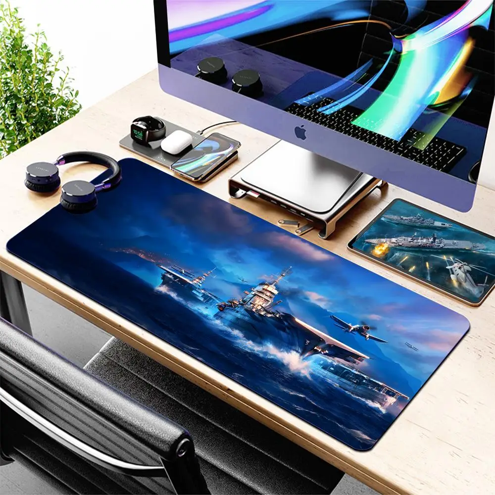 Alfombrillas para ratón de juegos, alfombrillas para ordenador, accesorios para escritorio, navios de guerra, teclado, pintura XXL, mesa grande, PC, Gamer, juego inalámbrico grande