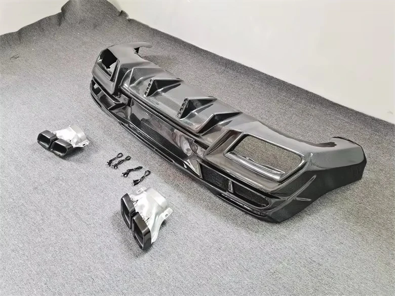 LD Style Carbon Fiber Rear Diffuser Exhaust Tipe For GLE Coupe BodyKit 2