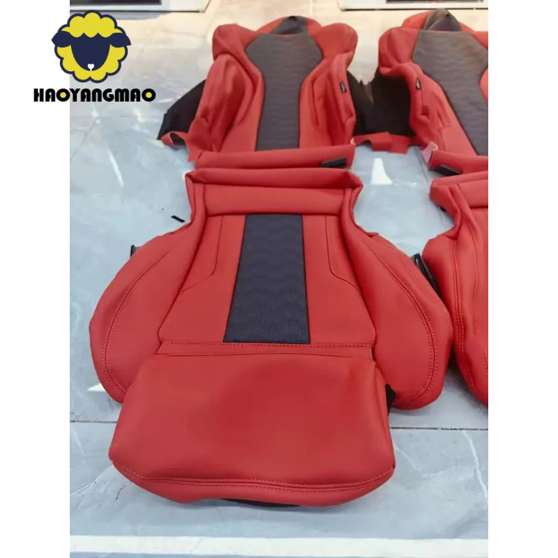 Car Interior Accessories Sports Racing Bucket Seat Customize Leather Cover and Sponge for BmwX3 X5 X6 M3 M5 Series Upgrade M