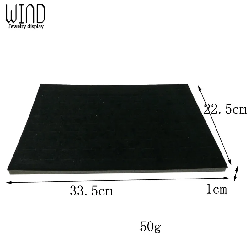 5Pcs/lot Velvet Slot Ring Tray Earring Jewelry Holder Soft Foam Necklace Watch Bangle Organizer Display Storage Showcase Tray