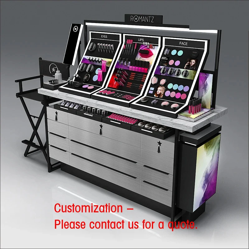 custom.Modern Skin Care & Cosmetics Display Cabinet Perfume Makeup Island Cabinet Manufacturers Whole Display