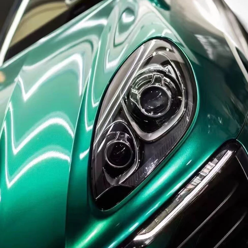 Ultra Glossy Metallic Emerald Wrapping Film Vinyl Wrap Vehicle Car Decal Sticker Foil With Air Free Bubble With PVC Material