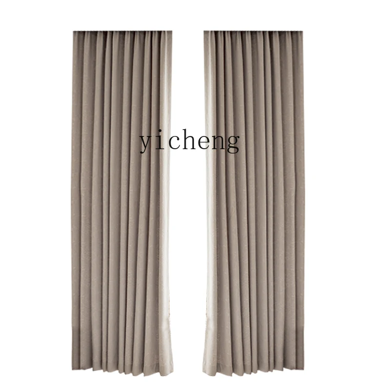 

ZK Light Luxury Cream White Blackout Curtains for Living Room and Bedroom Embossed Jacquard Vintage Custom Curtains