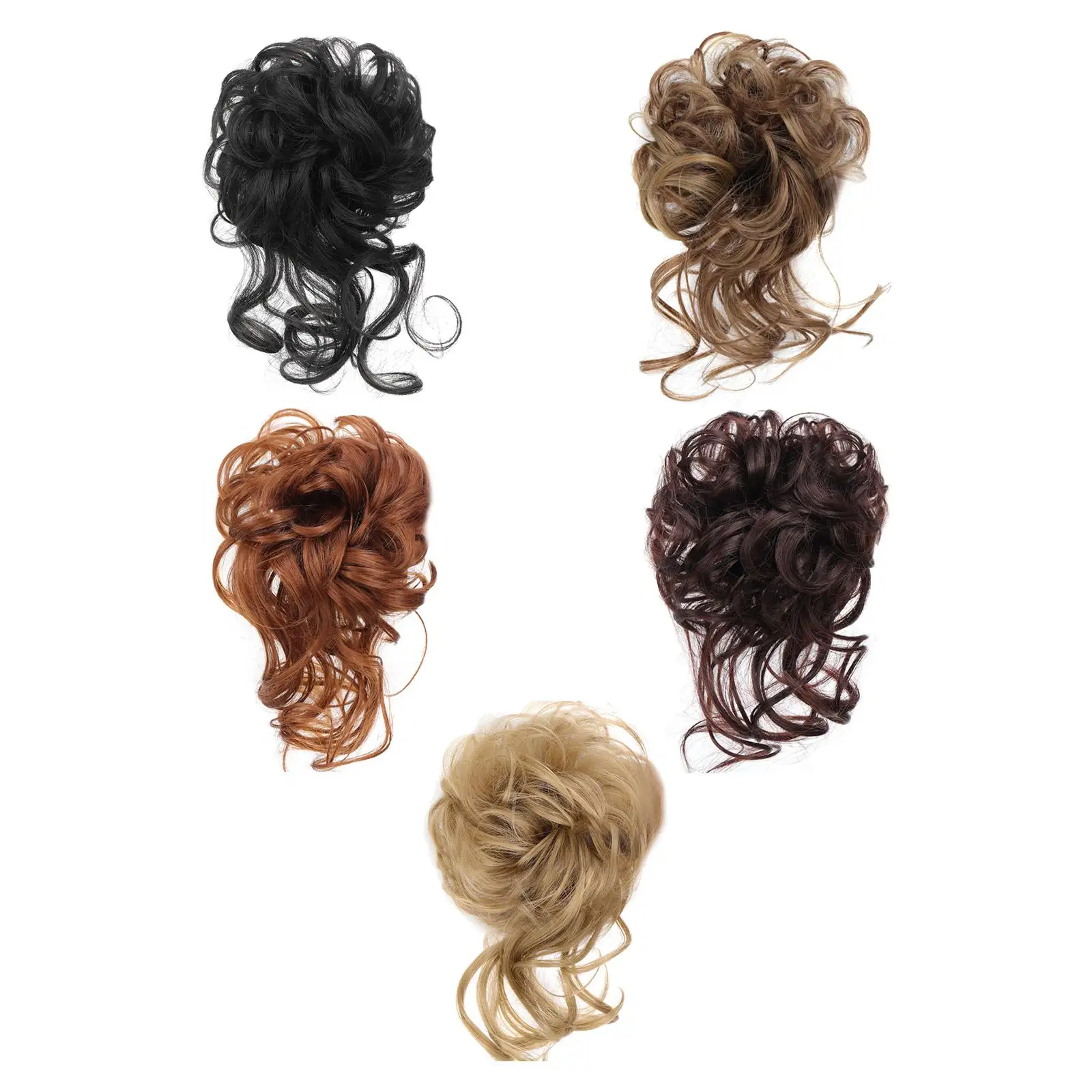 Elastic Messy Hair Circle, Bun Scrunchies Fashionable Comfortable Hairpiece