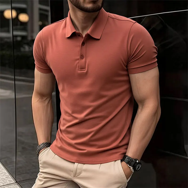 

3D Faionable irt Spring 2026 Men's Design Loose Fit ort Sve Turn-down Collar Ciwalk Cool Sensation Regular Th...