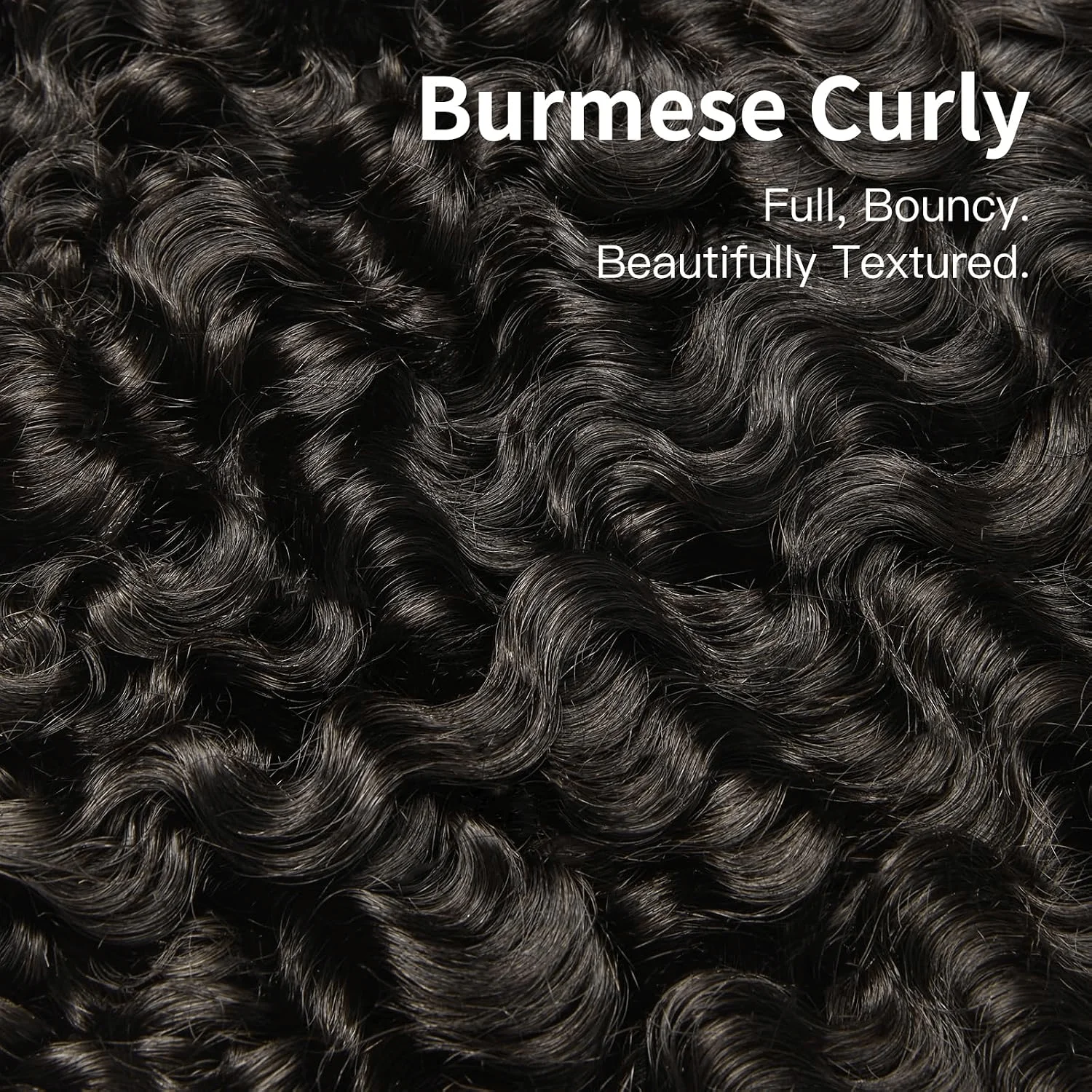 Burmese Curly Bundles Human Hair Curly Human Hair Bundles with Spiral End 1/3/4Pcs Unprocessed Virgin Hair Quick Weave for Women Natural Black