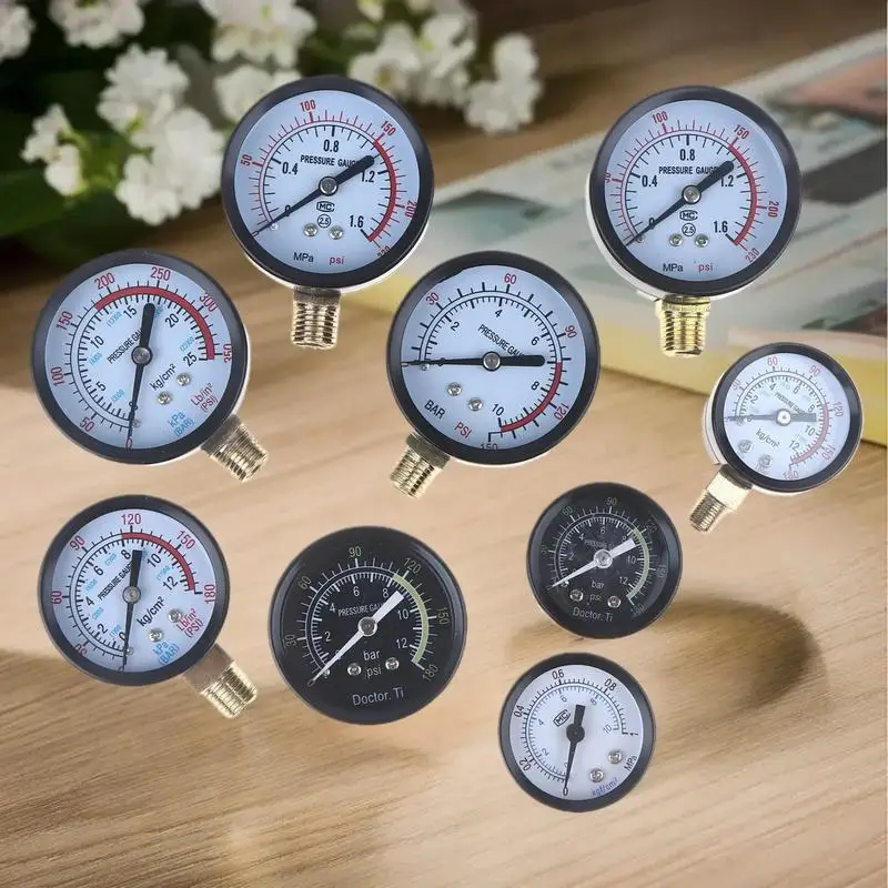 1Pcs 0-25Bar 0-10Bar 0-12Bar Hydraulic Fluid Measuring Instrument Air Compressor Pressure Gauge DIY AccessoriesHot view 4