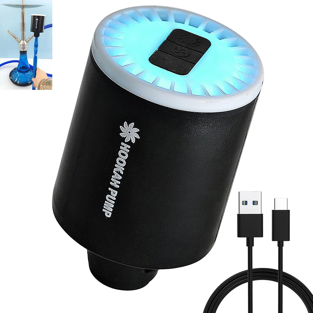 الكهربائية الشيشة الشيشة كاتب مضخة USB شحن أضواء LED بطارية قابلة للشحن منفاخ الملحقات طقم مضخة الشيشة الهواء القوي