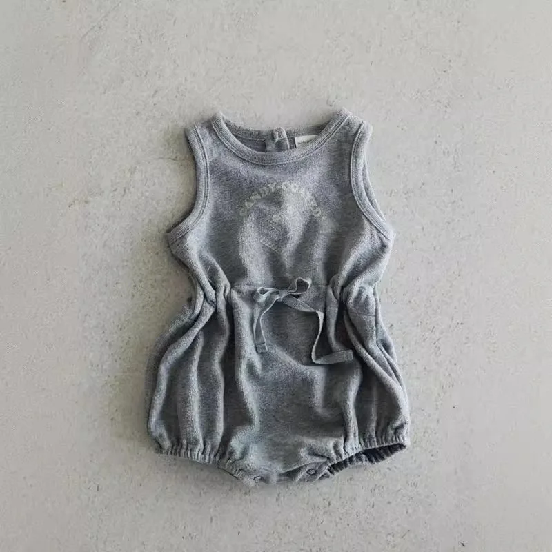Body sin mangas para bebé, mono con tirantes y estampado de dibujos animados, ropa informal de algodón para niño de 0 a 24 meses, novedad de verano