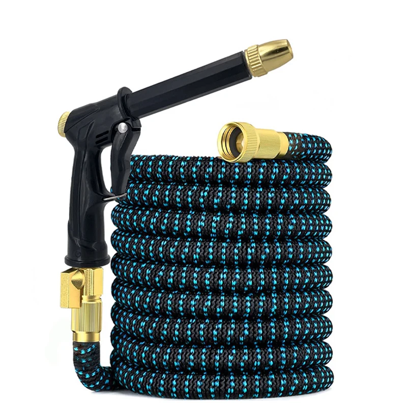 

1PC Garden Water Hose Expandable Metal Connector High Pressure TPE Reel Magic Water Pipes for Garden Hose Farm Irrigation