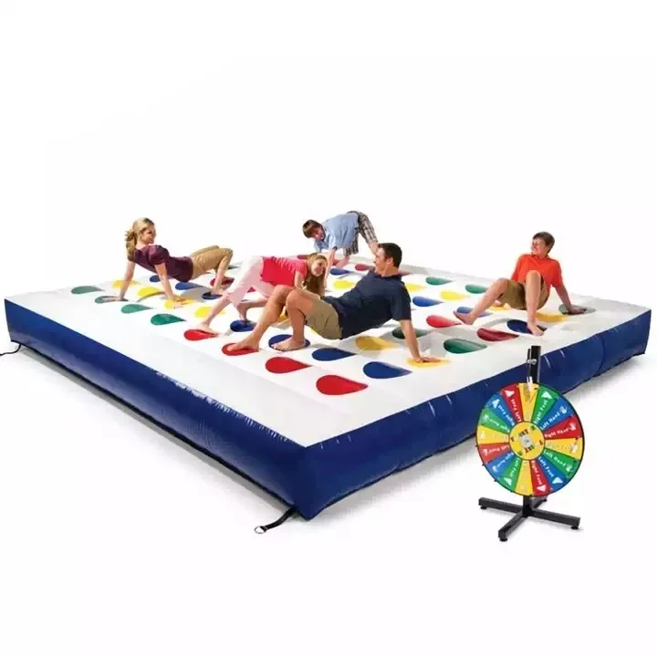 Juego de colchón Twister inflable gigante para niños y adultos, juegos deportivos para interiores y exteriores