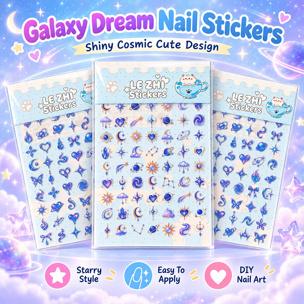 Ocean Nail Stickers Mermaid Shell Sea Wave Beach Decals Summer Cute DIY Nail Art Tropical Decoration Holiday Nail Accessories