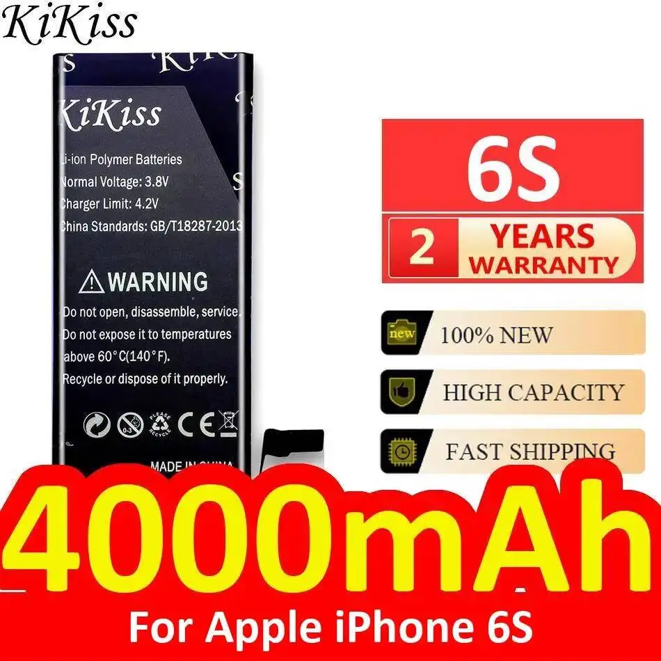 Batería de teléfono móvil de larga duración 4000Mah para Apple Iphone 6S