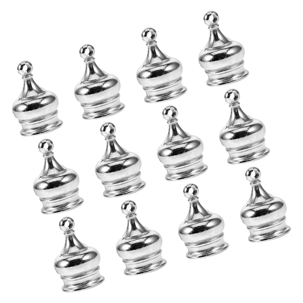 

12 Pcs Perforated Decorative Nut Crown Shaped M10x1 Thread Lighting Accessories Lamp Shade Parts Finial Cap Knob Home Decor