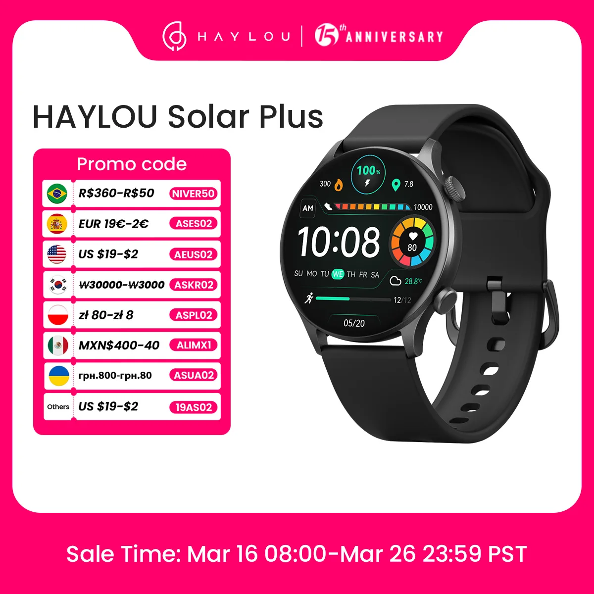 HAYLOU Solar Plus RT3 Smart Watch 1.43