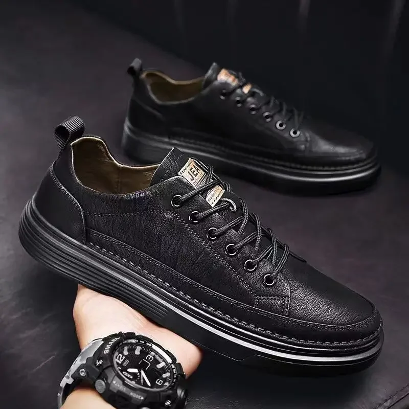 New In Black Casual Men\'s Vulcanize Shoes Luxury Sale Free Delivery Shipping Cheap Liquidation Clearance Adults On Sneakers Male
