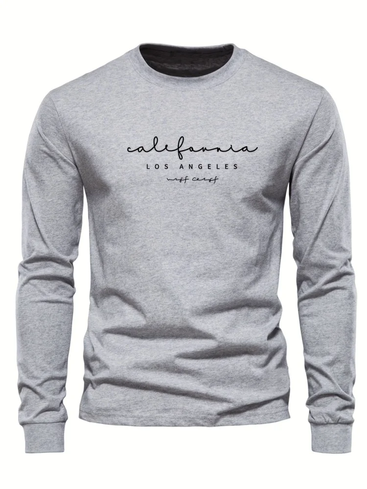 

Лидер продаж, повседневные пуловеры, качественная мужская спортивная одежда, мужская спортивная одежда с круглым вырезом и длинными рукавами с буквенным принтом, повседневный топ для бега