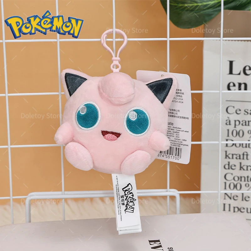 Original Pokemon Plush Keychain Cartoon Toys Pikachu Eevee Charmander Squirtle Mew Snorlax Jigglypuff Doll Kids Kawai Toy Gift