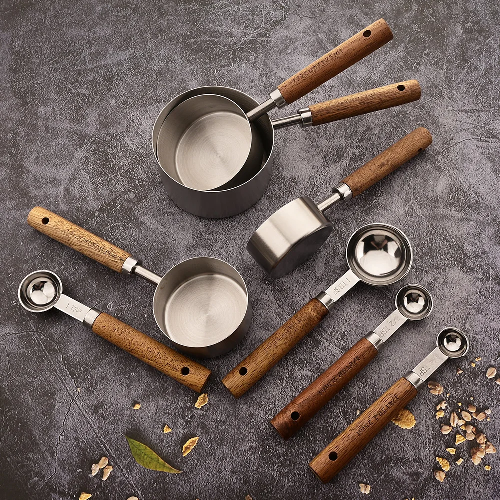 1/4/8Pcs Measuring Spoon Set Stainless Steel Multifunctional Cookware Portable Heavy Duty Kitchen Gadgets Baking Seasoning Spoon