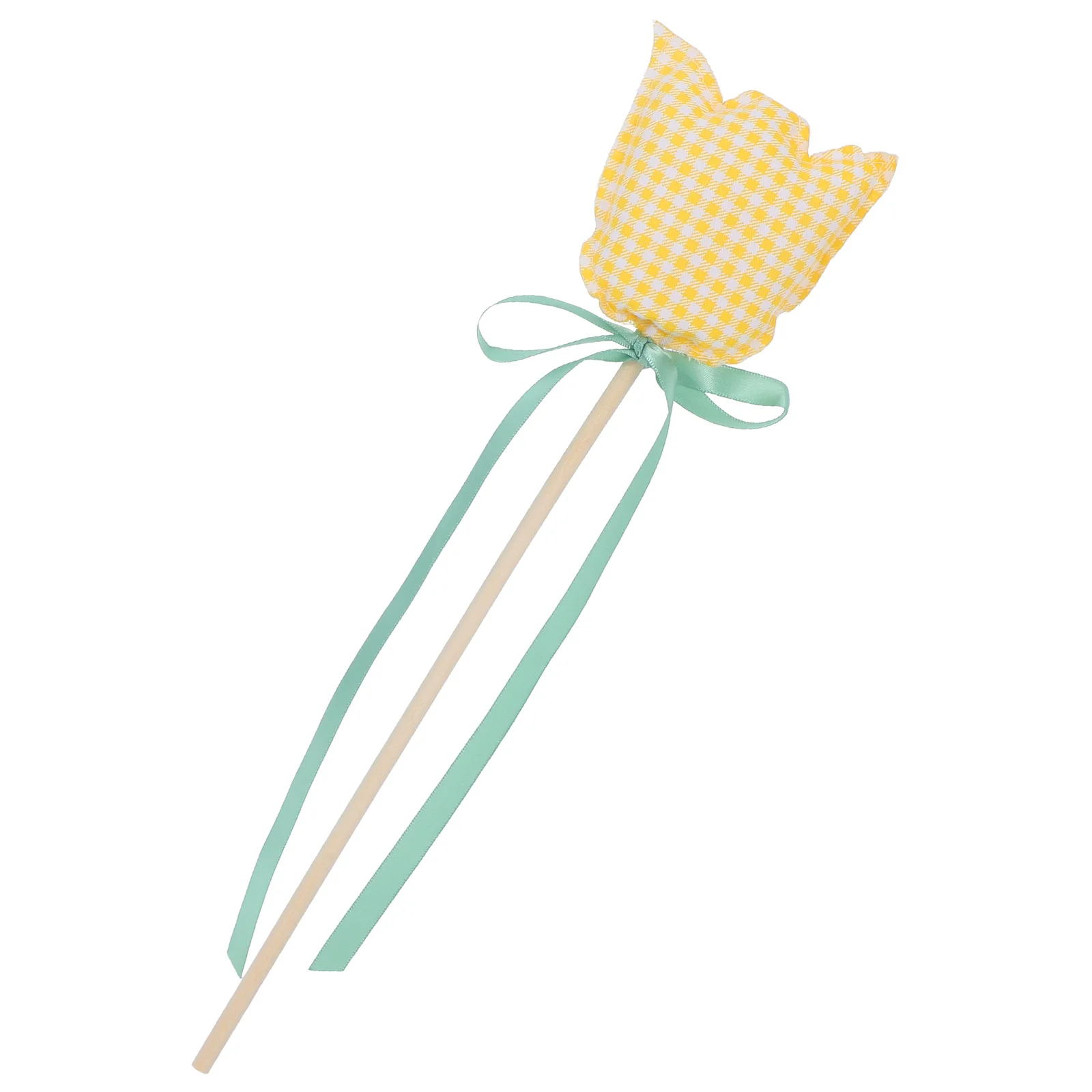 

Lifelike Fabric Fake Tulip Wood Stem DIY Decoration Faux Flowers for Home Office Park Wedding Craft Making Gift