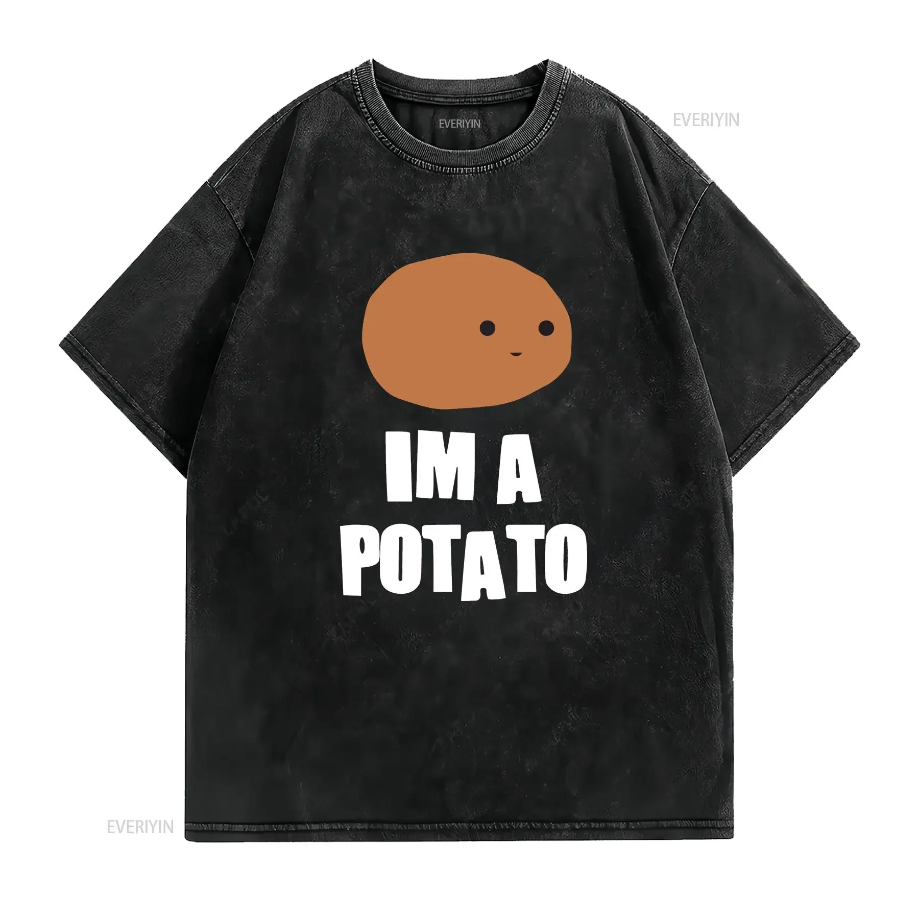 I'm A Potato T shirt Mens Funny Veggie Boys Music Song Uncle Brother Best Friend Party Birthday Christmas Top vintage Washed