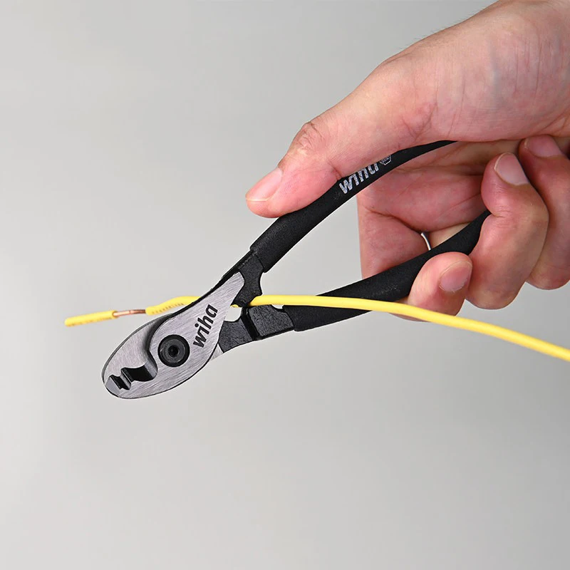 Wiha Cable Pliers 6-Inch Electrical Specific Wire Breaking Pliers Multifunctional Wire Cutting and Stripping Pliers