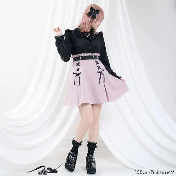 GC 2026 New Jirai Kei Skirt Japanese Cute Mine Style Dress Red Black Pink Kawaii y2k Oversize Plus Size Sweet Girly Dream