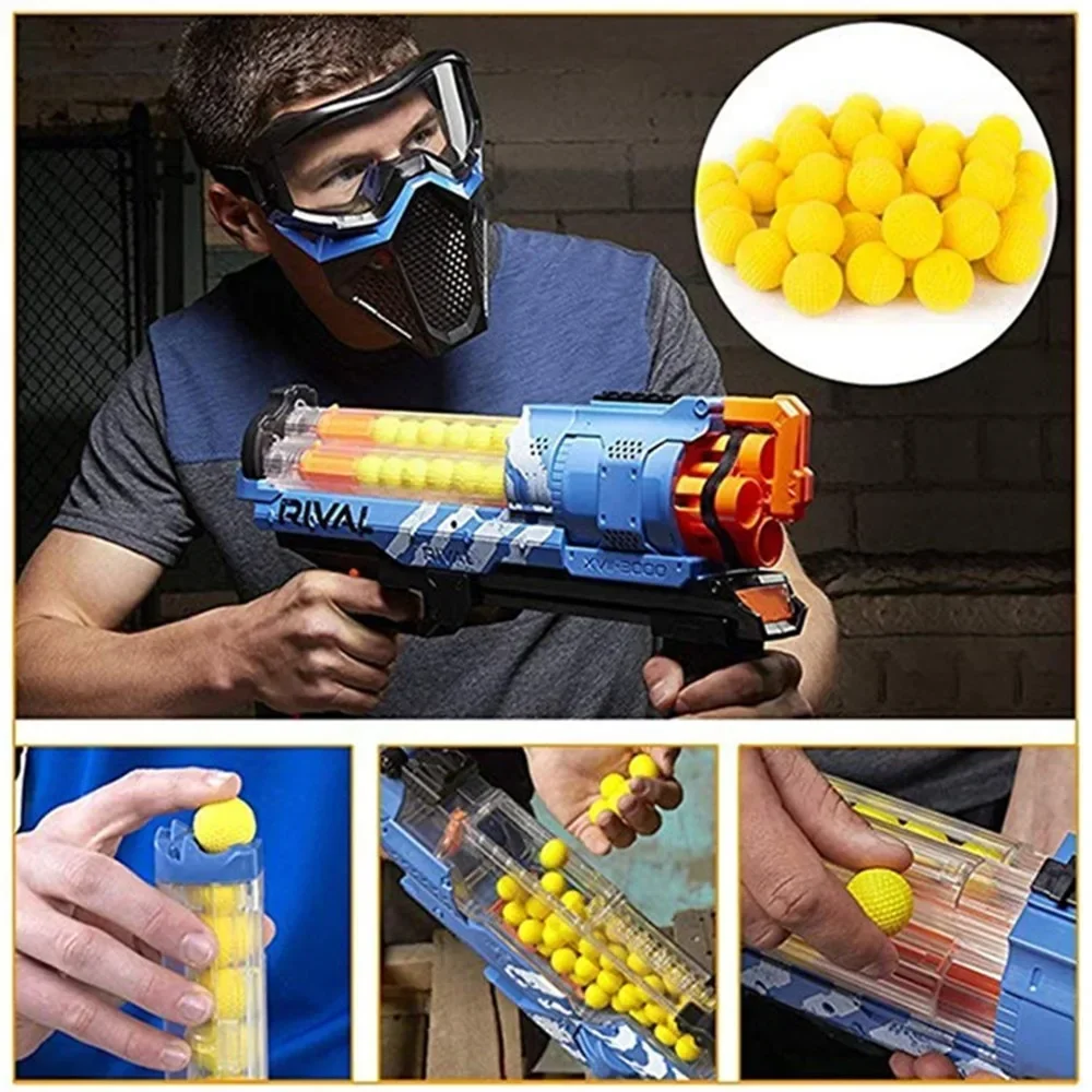 Proiettili gialli palla per Nerf Rival Zeus Apollo proiettili giocattoli pistola morbida freccette rotonde per Nerf Rivals pistola giocattolo giocattoli regalo per bambini