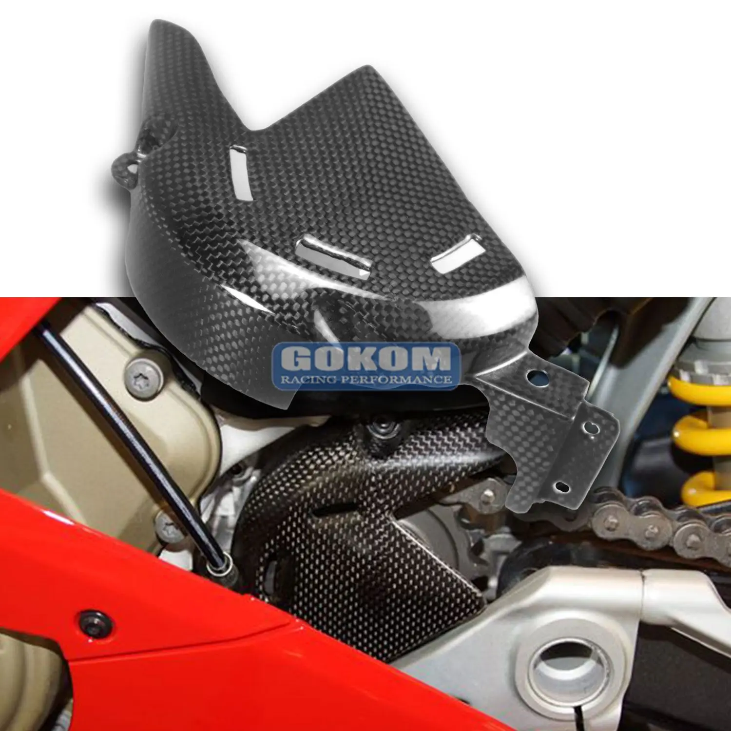 

Gokom Racing Motorcycle Parts Carbon Fiber sprocket cover For DUCATI PANIGALE / STREETFIGHTER V4