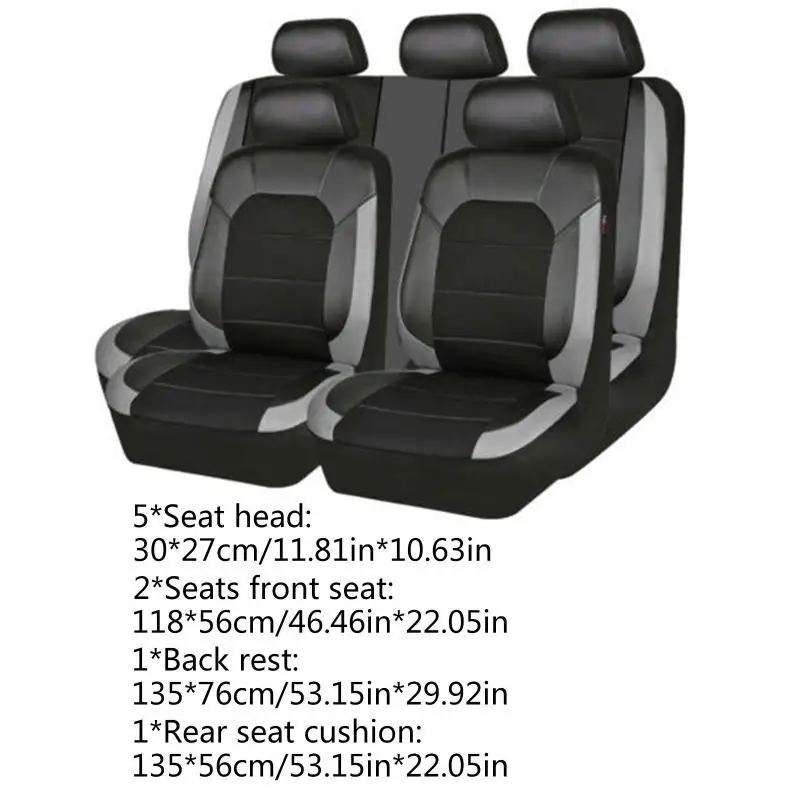 Auto Front Rear for Seat Cover Auto Anti-Slip Cushion Cotton Sponge for Seat Pad Protector Four Seasons Car Interior
