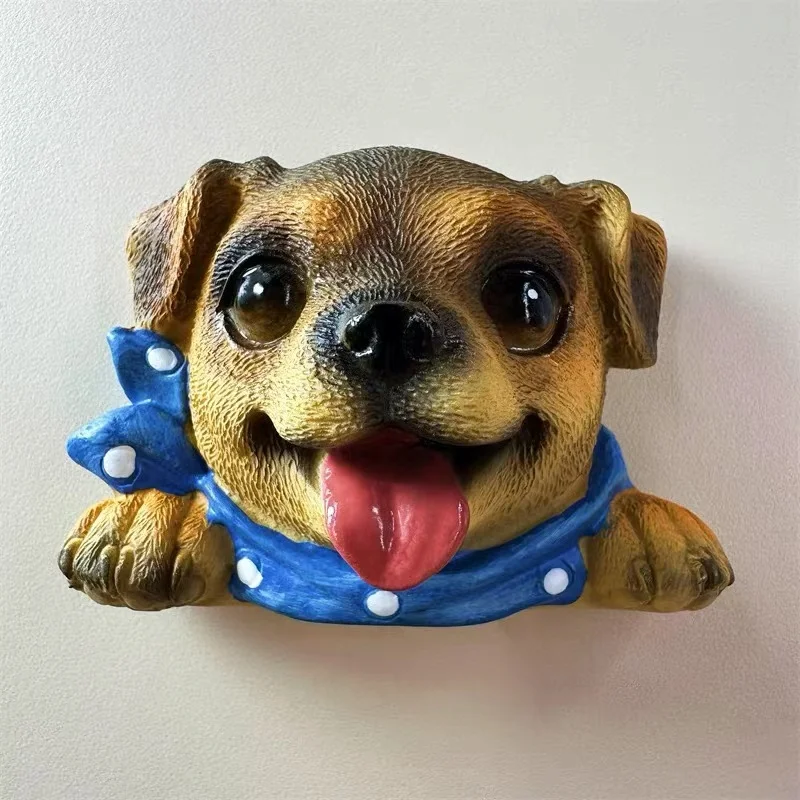 Creative, cute, three-dimensional British bulldog children's early education home decoration crafts, magnetic stickers, refriger