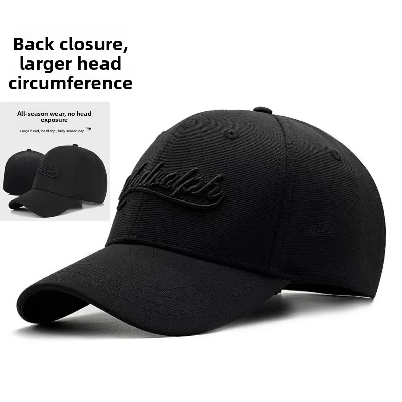 

Men's Breathable High-Top Baseball Cap Autumn Winter Sun Protection Wide Head Circumference Waterproof Me Cap Casual Sle