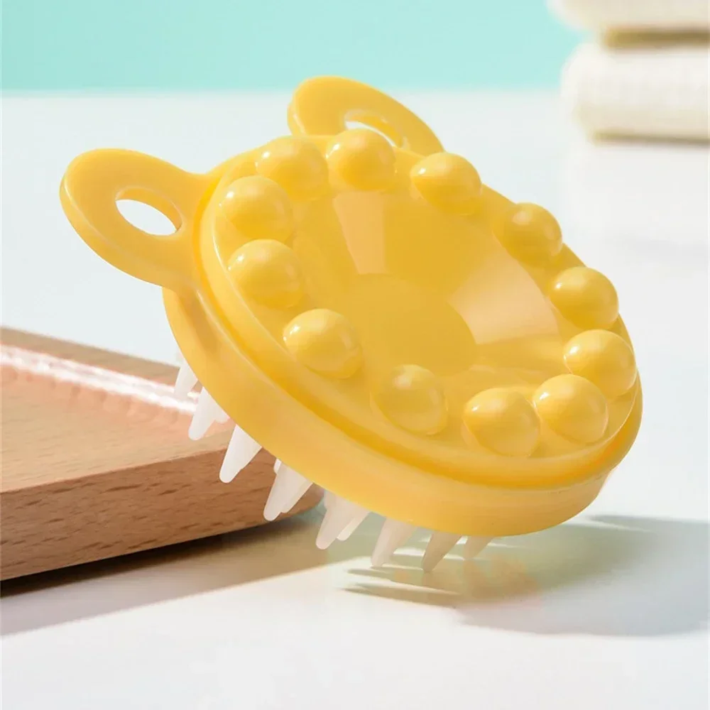 1PCS Massage Comb Round Scalp Massager Unfading Plastic Bathing Hair Scalp Comb Bathing Tool Head Skin Shampoo Brush