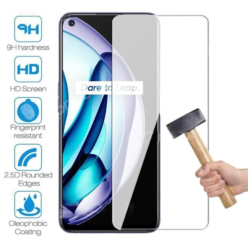 Tempered Glass For Realme GT Neo 5 SE 3 3T 2 2T Screen Protector On For Realme 11 10 10S 10T GT3 GT2 Pro C55 V30 Glass Film