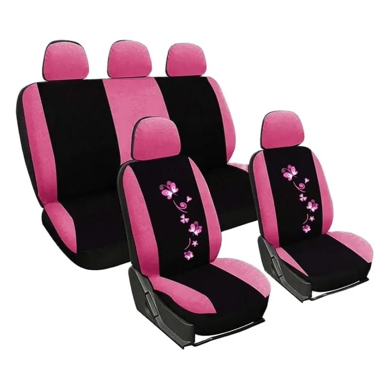 Universal Car covers Car Seat Protect for Men Women Car Seat Covers Butterfly Embroidery Fit Most Car Seats Styling