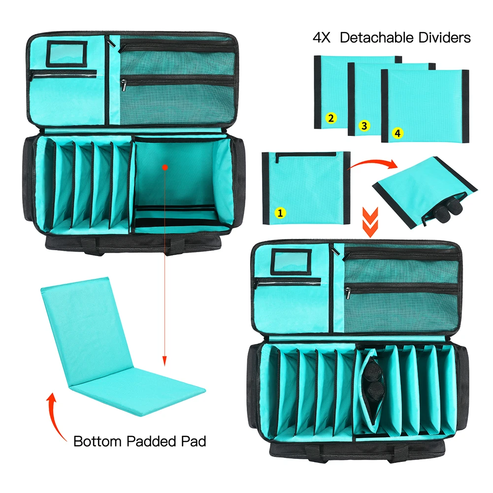 

Travel Musicians Gig Bag Large Capacity DJ Cabel Organizer Case DJ Performance Carrying Bag for Sound Equipment DJ Gear Musician